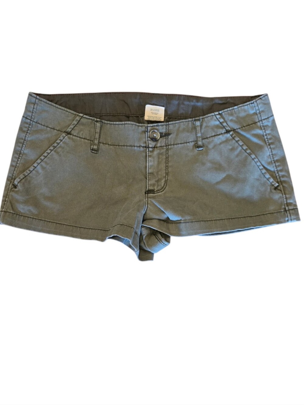 Hollister Army Green Low Rize Y2K Shorts Size 3
